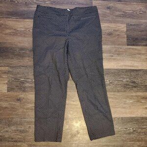 Women's New Roz & Ali Dress Pants. Size 16, Black/White polka dots, Stretch